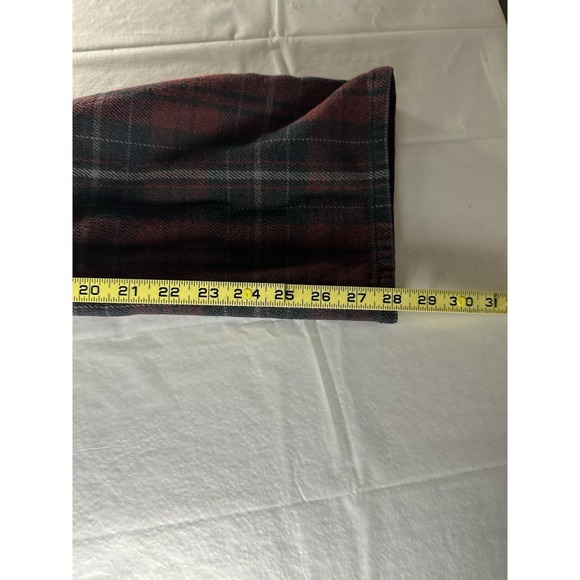 Lauren Ralph Lauren Red Plaid Flannel Pants Womens 14P 34x28 Red Stretch Jeans - Picture 8 of 13